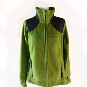 Columbia women's  jacket Size L.  Green and black